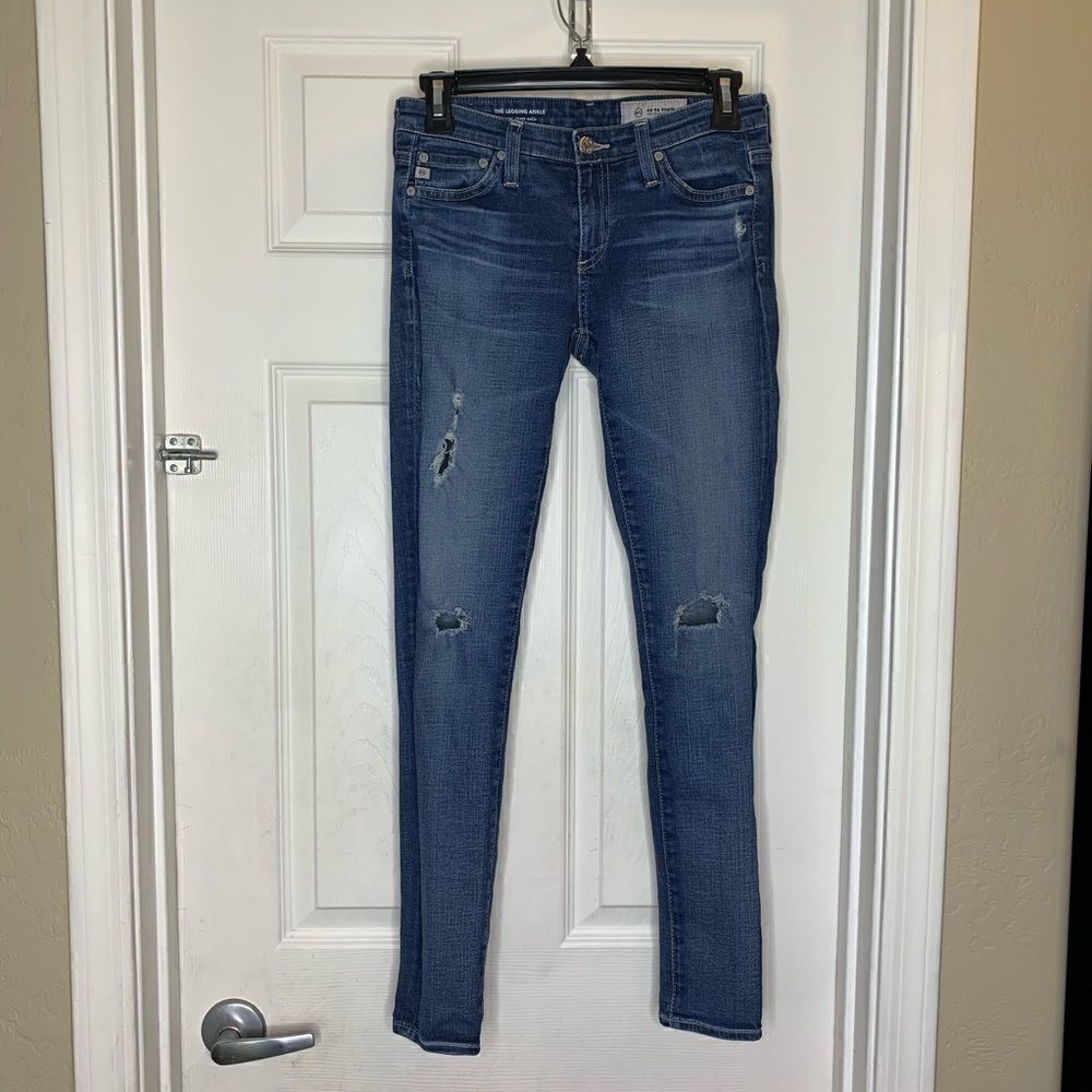 AG The Legging Ankle Super Skinny Ankle Distressed